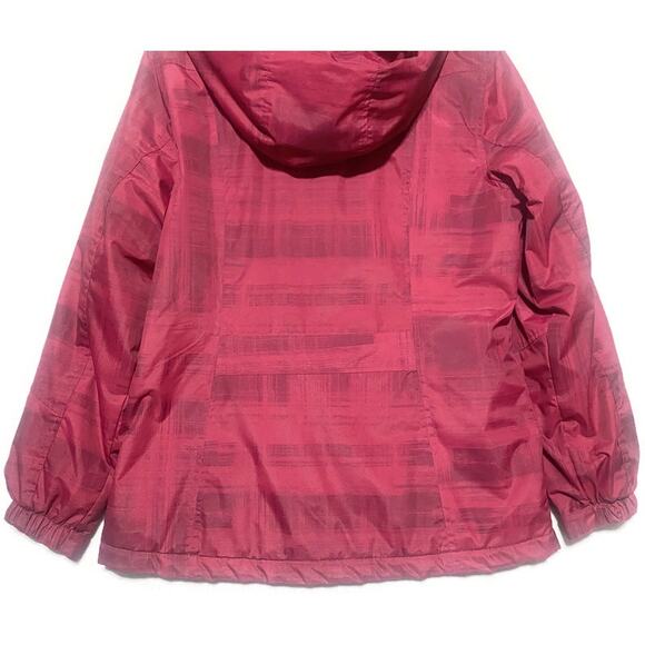 Port Authority Zip Up Hooded Jacket Women's Large Cranberry Red Lined - Picture 5 of 8